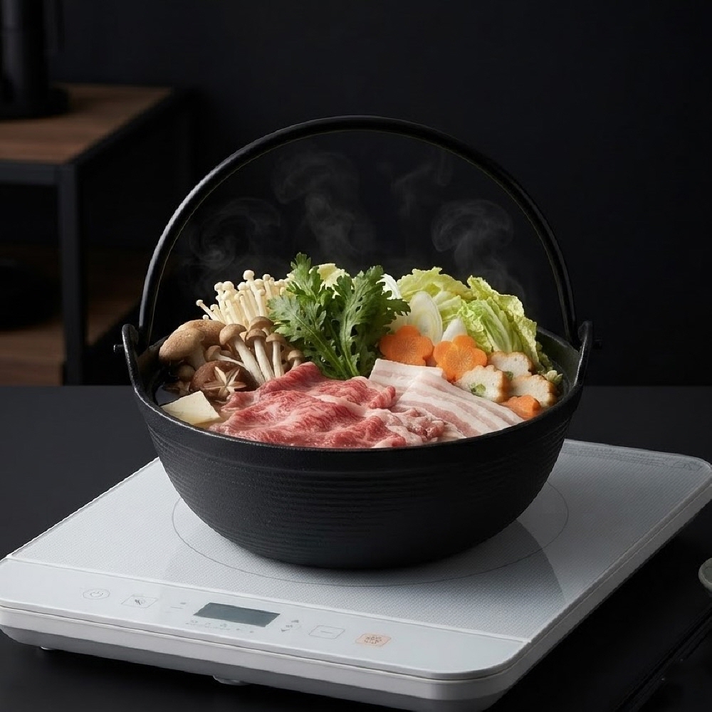 평생쓰는 캠핑 무쇠 주물 전골냄비 샤브샤브 오뎅탕 어묵탕 냄비 16.3cm - 상세 이미지 2