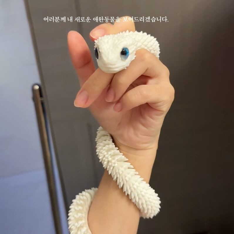 뱀장난감 3D 프린트 자연스러운관절 뱀모형 피규어 스네이크 동물 인형 75CM 야광 - 상세 이미지 2