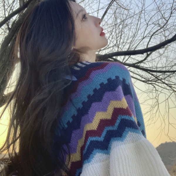 몽골 판초 여행 에스닉 망토 몽골판초 후드담요 보헤미안 케이프 숄 어깨 담요 블루 - 상세 이미지 4