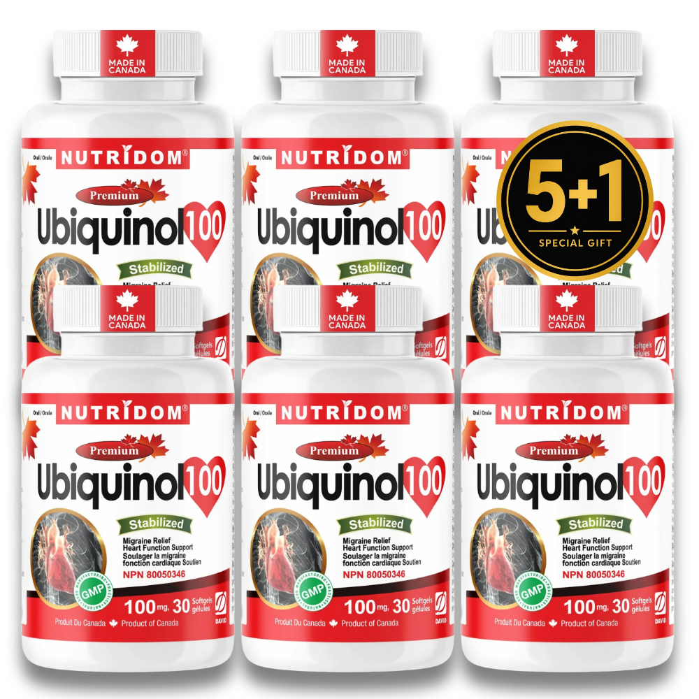 뉴트리돔 유비퀴놀 코엔자임 활성형 코큐텐 COQ10 흡수율좋은 100mg 30캡슐, 6개 - 상품 이미지