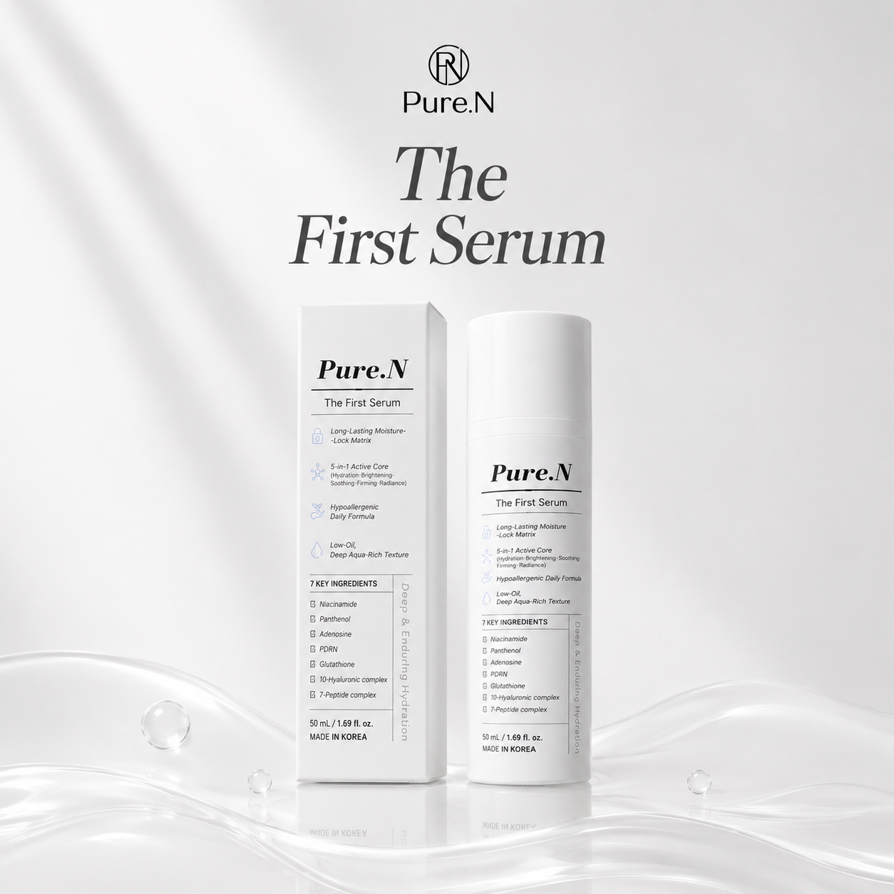 퓨어엔 더 퍼스트 세럼-히알루론산 세럼 50ml - 상품 이미지
