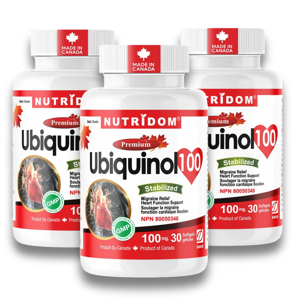 뉴트리돔 유비퀴놀 코엔자임 활성형 코큐텐 COQ10 흡수율좋은 100mg 30캡슐, 3개 - 상품 이미지
