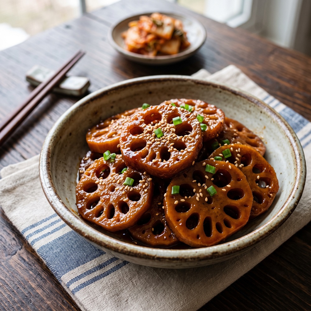 아삭하고 달콤짭짤한 연근조림 1kg - 상품 이미지