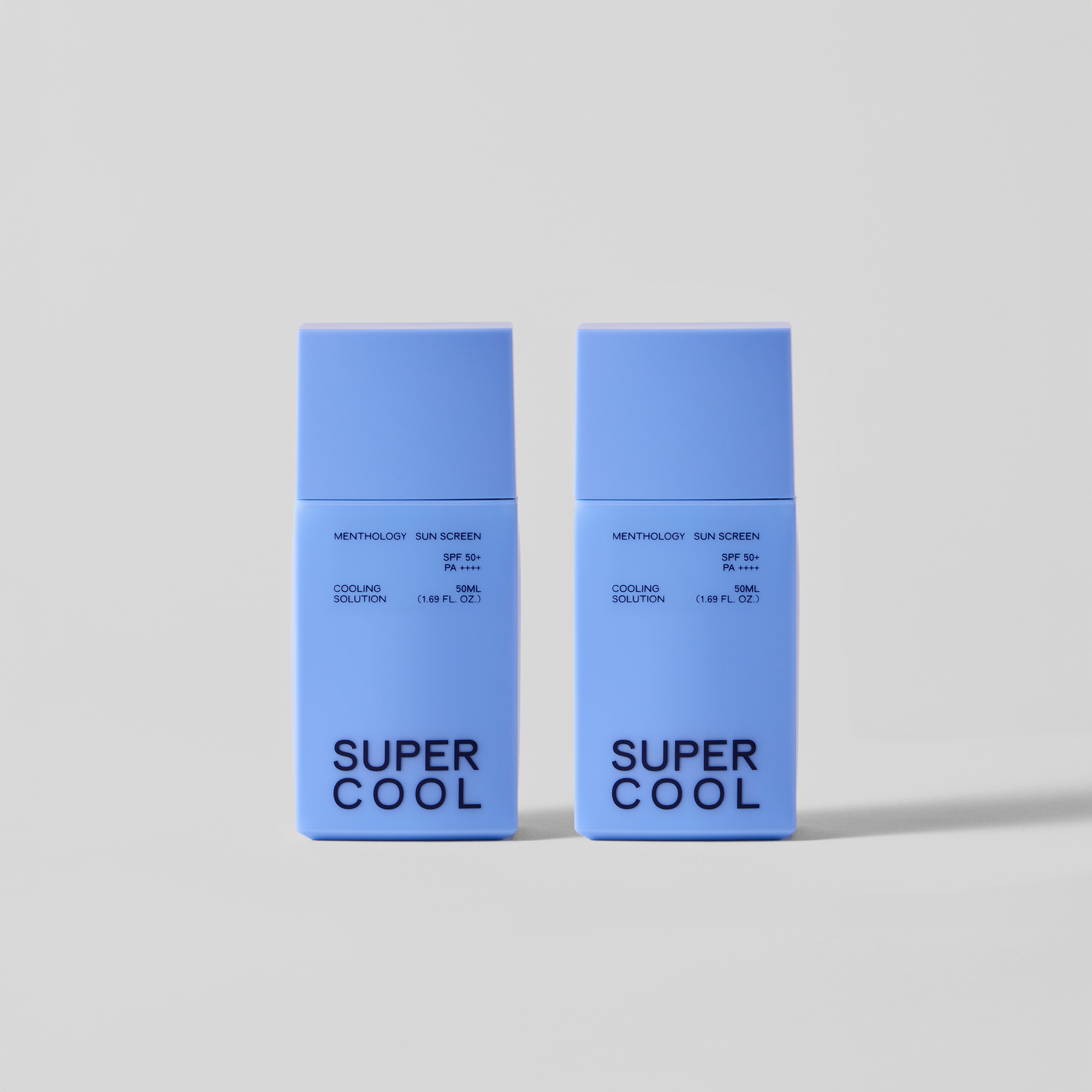 멘톨로지 슈퍼쿨 백탁없는 쿨링 골프 스포츠용 유기자차 수분 선스크린 50ml, 2개 - 상품 이미지