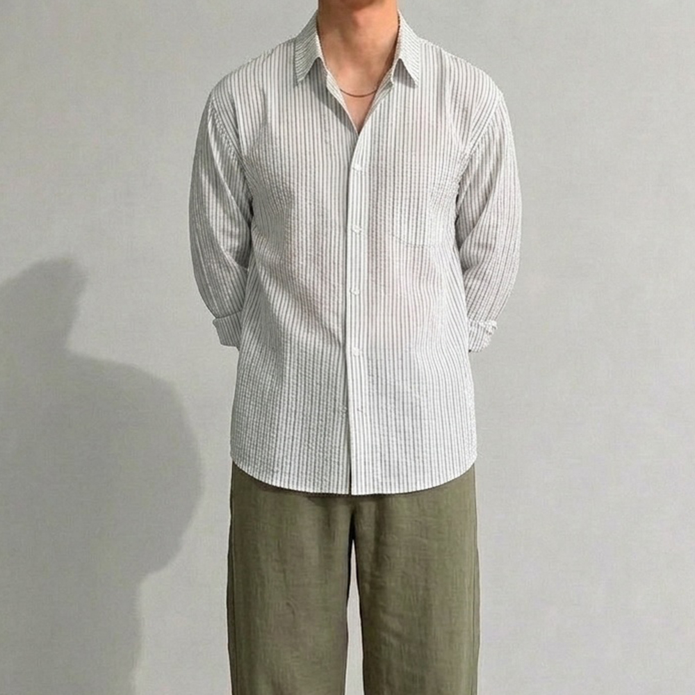 시어서커셔츠 여름남방 남자여름남방 남성시어서커셔츠 이미지 8