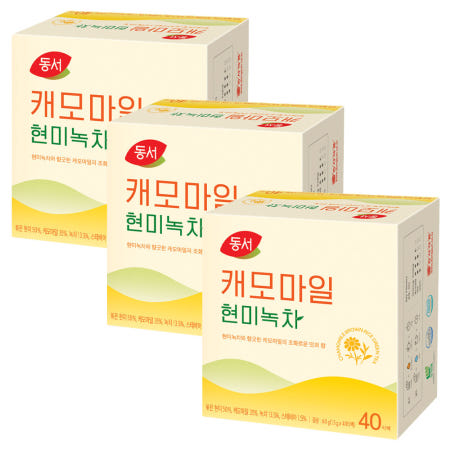 동서 캐모마일 현미녹차 40T X 3개 허브 티백차