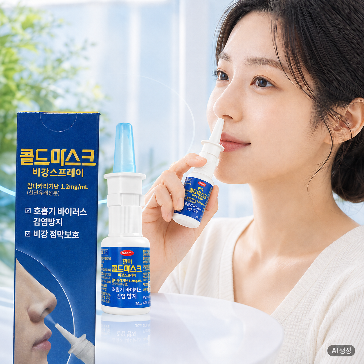 한미 콜드마스크 비강스프레이 호흡기 바이러스 감염방지 점막보호 - 상품 이미지