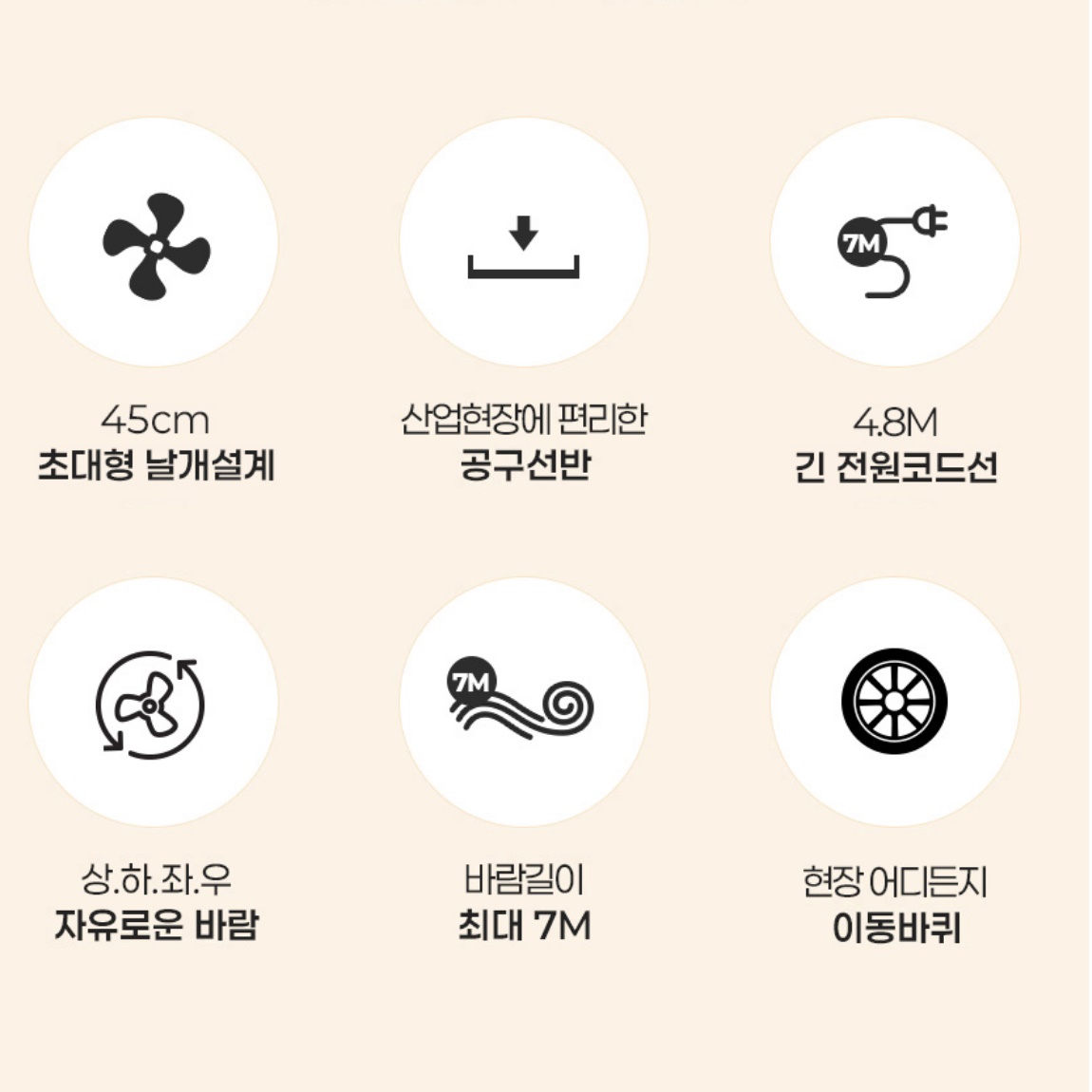 18인치 대형 선풍기 바퀴 공업용 산업용 공장 선풍기 공장용 선풍기 - 상세 이미지 2