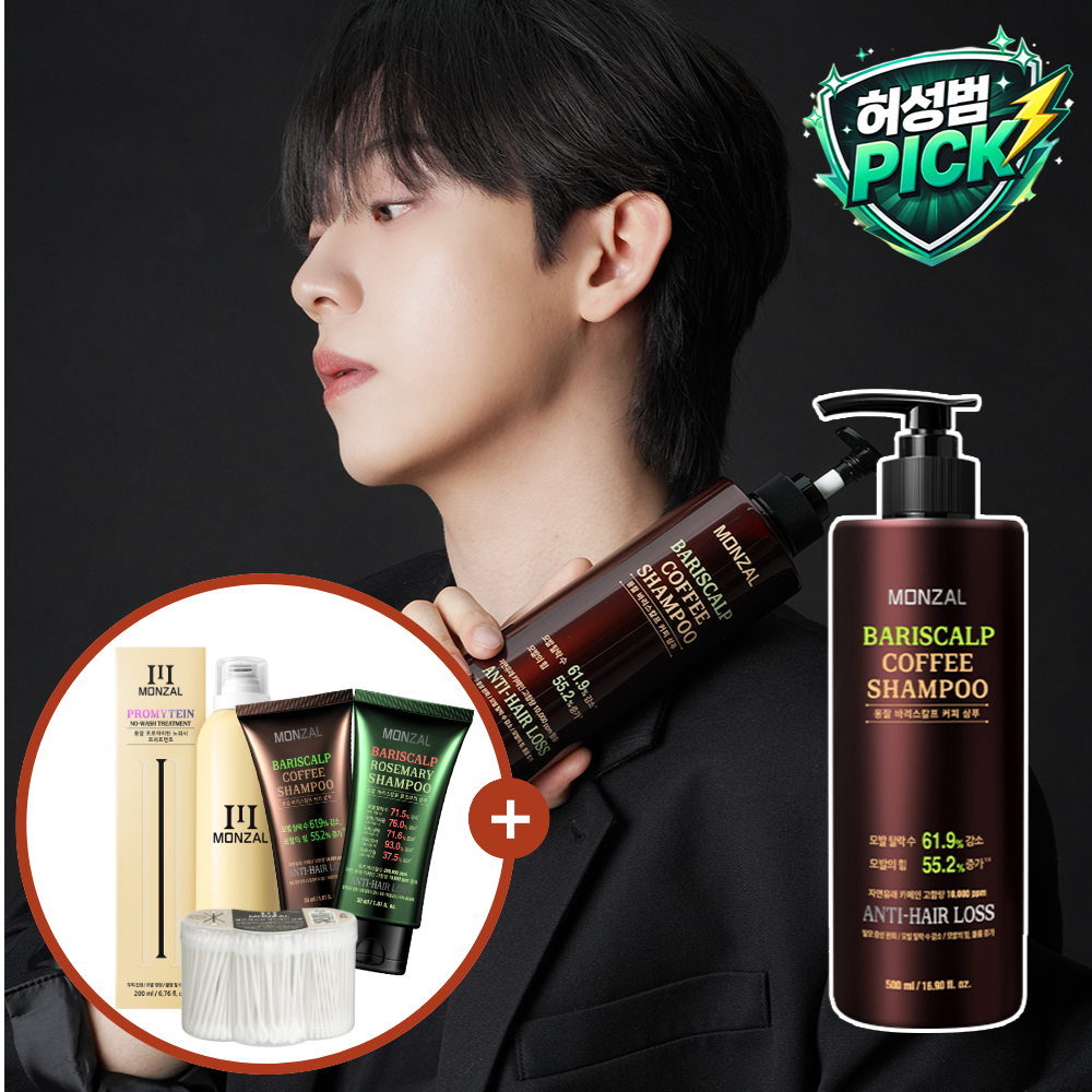 허성범 PICK 몽잘 바리스칼프 커피샴푸 탈모증상완화 기능성 500ml, 1개 - 상품 이미지