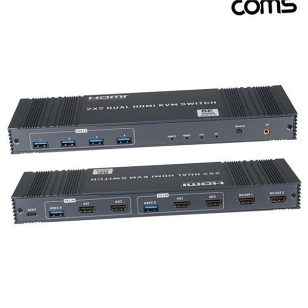 고해상도 hdmi kvm 스위치 듀얼 2채널 kvm 스위치 데스크탑 모니터 - 상품 이미지