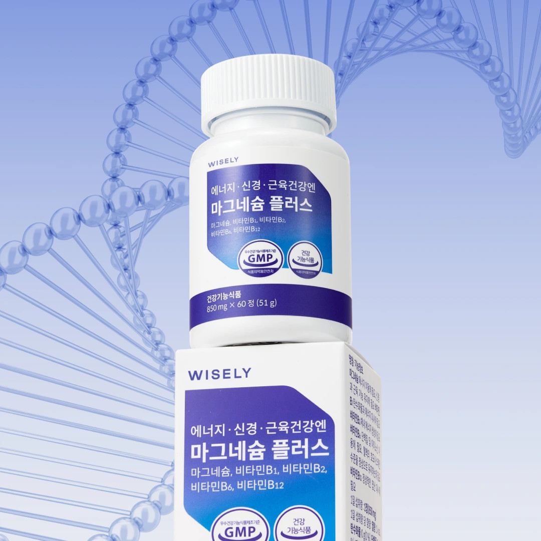 와이즐리 에너지, 신경, 근육건강엔 마그네슘 플러스 (2개월분) 60정, 3개 - 상품 이미지