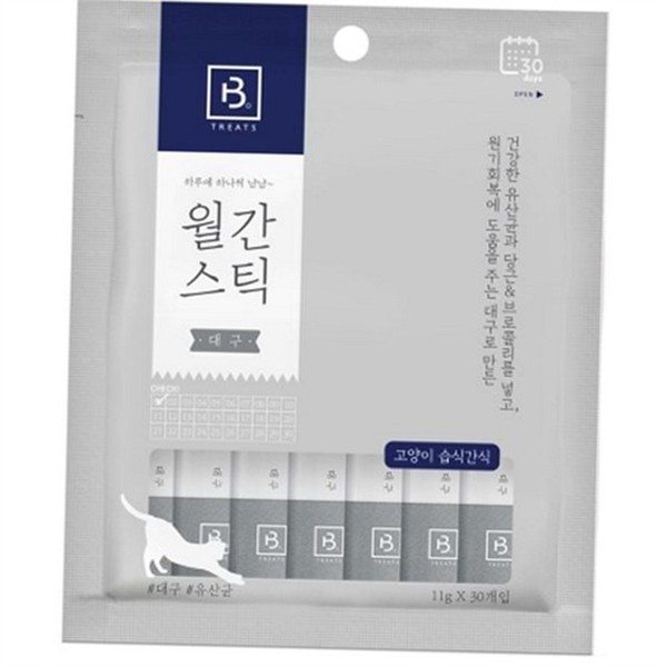 스틱 고양이 습식 간식 11g30개입 퓨레 고양이 짜먹는 간식 반려묘 - 상품 이미지