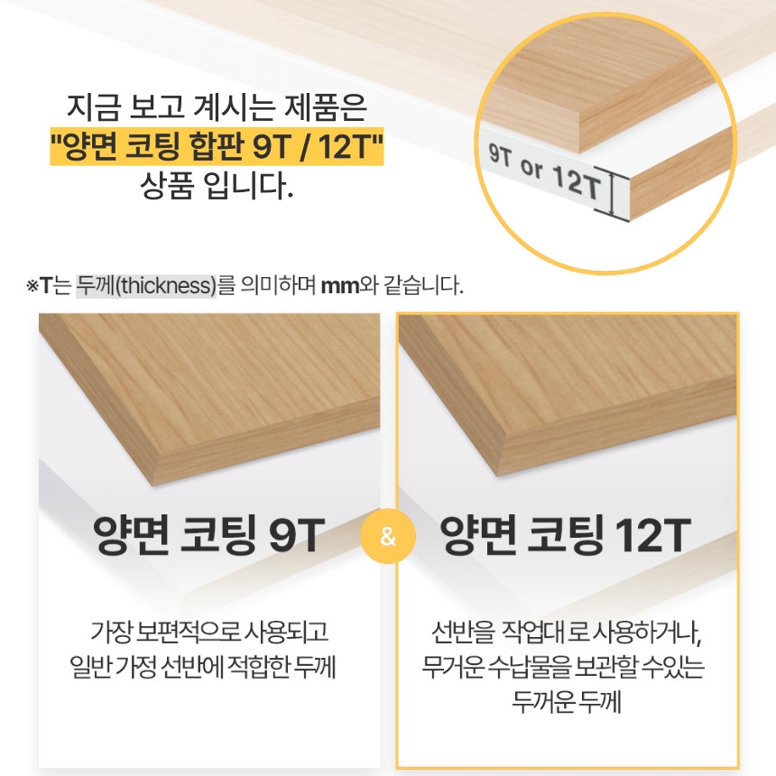 양면 코팅 합판 싱크대 상판 mdf 목재 가로 폭 700 x 700 mm 12t 간편 절단 미송 제작 스피드랙 이미지 6
