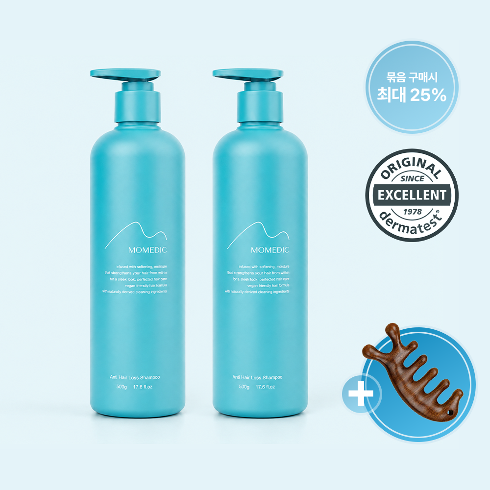 맑은샘 모메딕 탈모 증상완화 샴푸 한방 피토컴플렉스 500g, 2개 - 상품 이미지