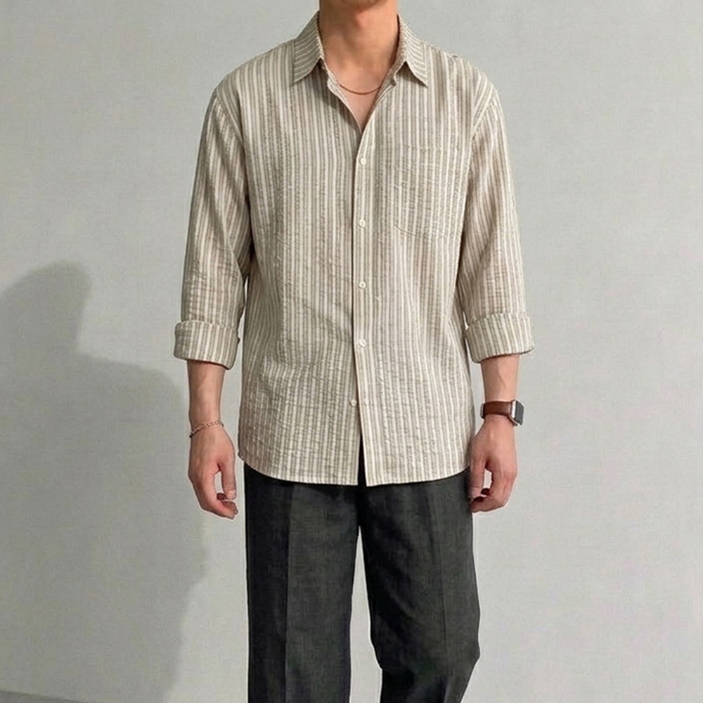 시어서커셔츠 여름남방 남자여름남방 남성시어서커셔츠 이미지 6