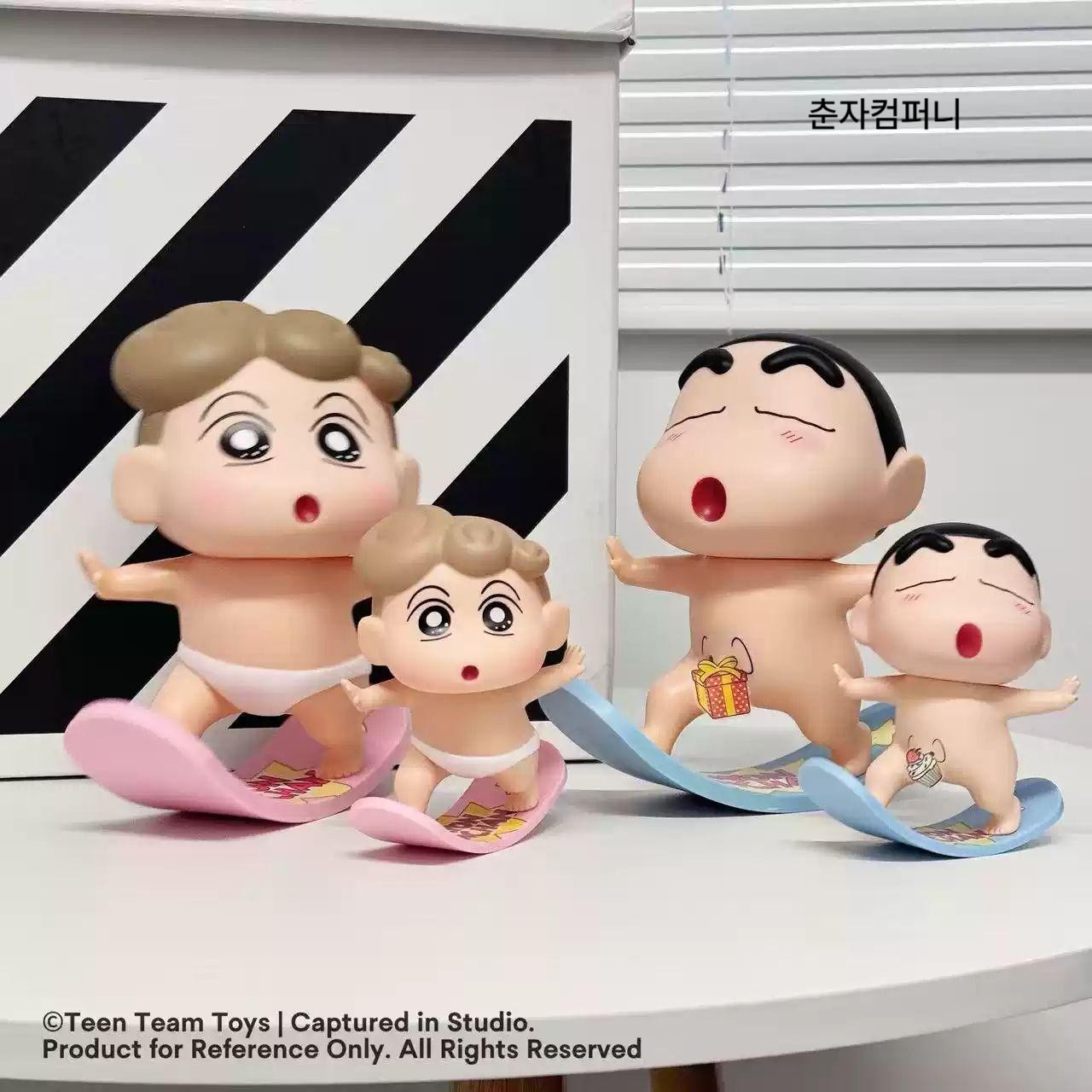 벌거벗은 짱구 피규어 짱아 인테리어 장식 소품 책상 사무실 거실 침실 욕실 춘자컴퍼니 신짱 눈 열린(약 10CM) - 상세 이미지 5