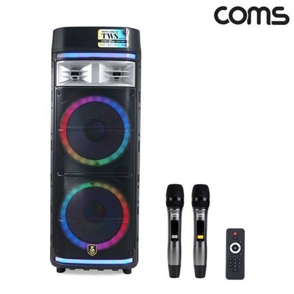 휴대용 블루투스 스피커 1200W 이동식 무선 스피커 버스킹 마이크 대형 - 상품 이미지