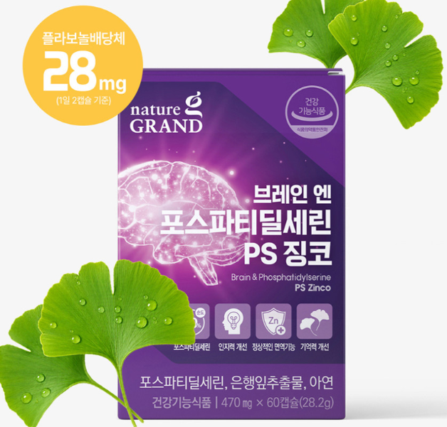 포스파티딜세린 포스타디딜세린 포스파디딜세린 뇌영양제 두뇌건강 기억력인지력 60캡슐, 1개 - 상세 이미지 2