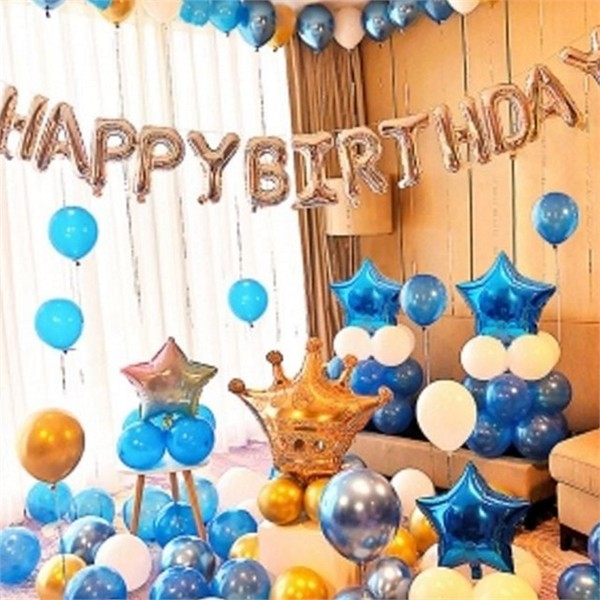 어린이 생일 파티 풍선 왕관 생일 파티 장식 가랜드 축하 - 상품 이미지