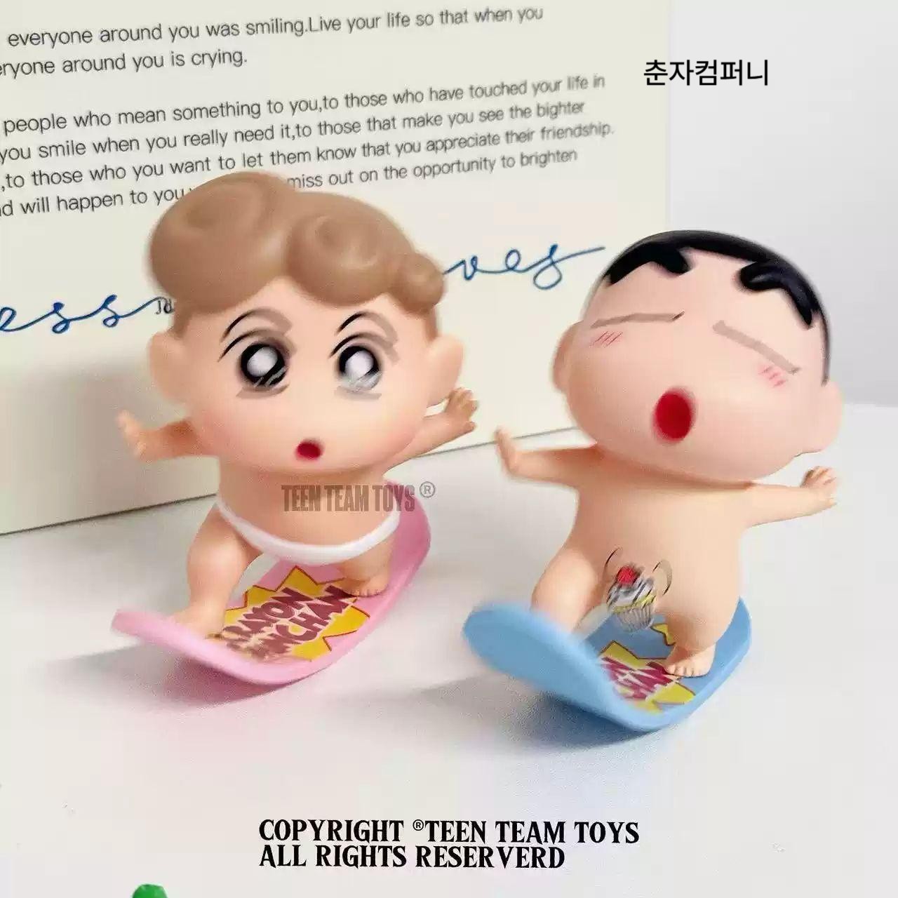 벌거벗은 짱구 피규어 짱아 인테리어 장식 소품 책상 사무실 거실 침실 욕실 춘자컴퍼니 신짱 눈 열린(약 10CM) - 상세 이미지 2
