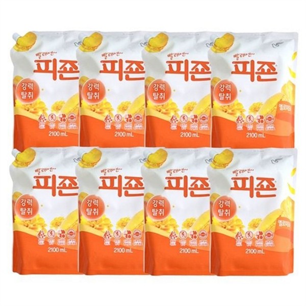 실내건조 리필용 섬유 유연제 2100ml8입 플라워 대용량 섬유 유연제 생활 - 상품 이미지