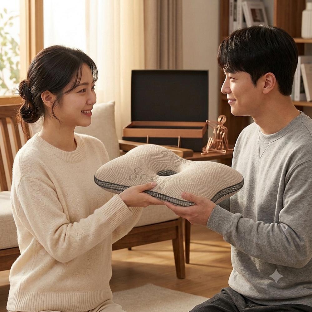 숙면 구멍베개 자석 도넛 목베게 거북목 일자목 코골이 국산 - 상세 이미지 3