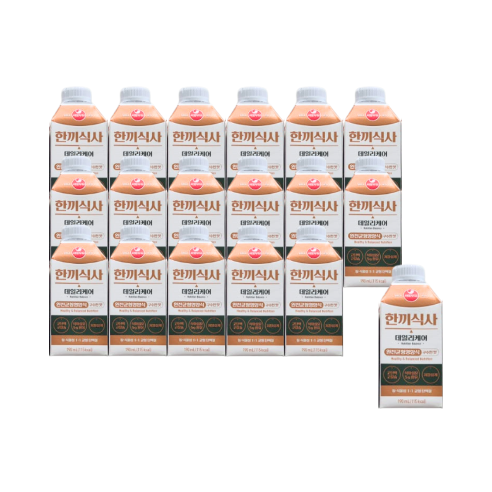 서울우유 한끼식사 구수한맛 190ml x18개 고단백 고칼슘 식이섬유 저당 - 상품 이미지