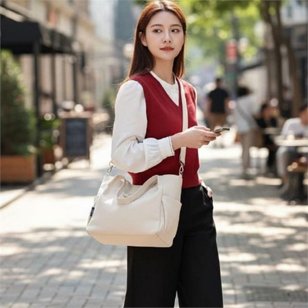 가벼운 여성 데일리 숄더백 캔버스 여성 에코 숄더백 직장인 학생 - 상품 이미지