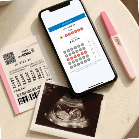 임신발표 깜짝 선물 큐알코드 스캔형 복권 디자인 카드 가족 친구 공유용 이벤트