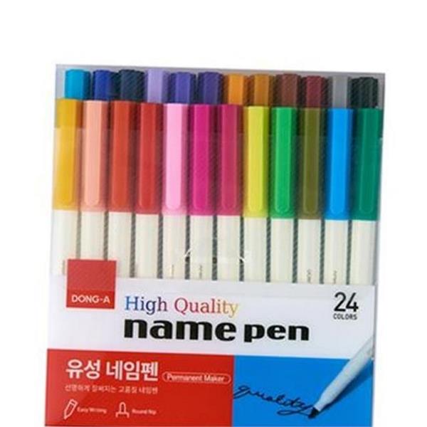 다용도 네임 펜 24 색 다색 유성 네임 펜 사무용 - 상품 이미지