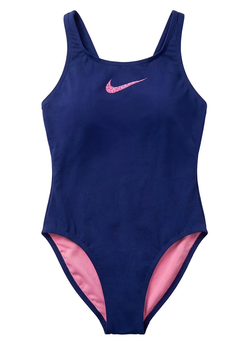 Nike Swim 로고 패스트백 원피스 Midnight Navy, 30 - 상품 이미지