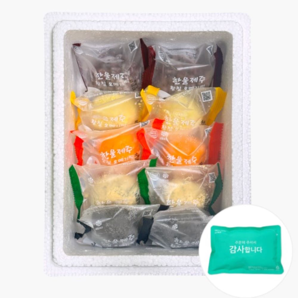 제주 오메기떡 제라헌 제주도떡 황칠 차조떡 한라봉 흑임자 단호박 팥 쑥 혼합 1.1kg 이미지 6