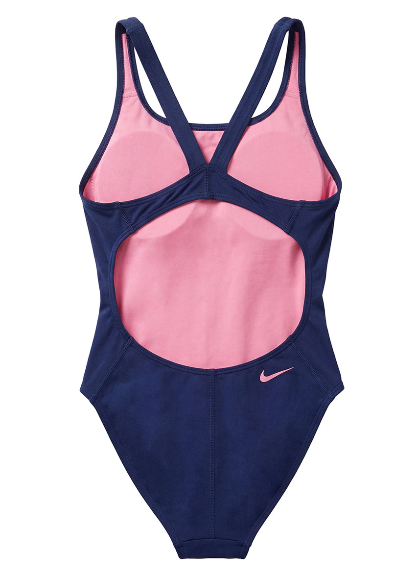 Nike Swim 로고 패스트백 원피스 Midnight Navy, 30 - 상세 이미지 2