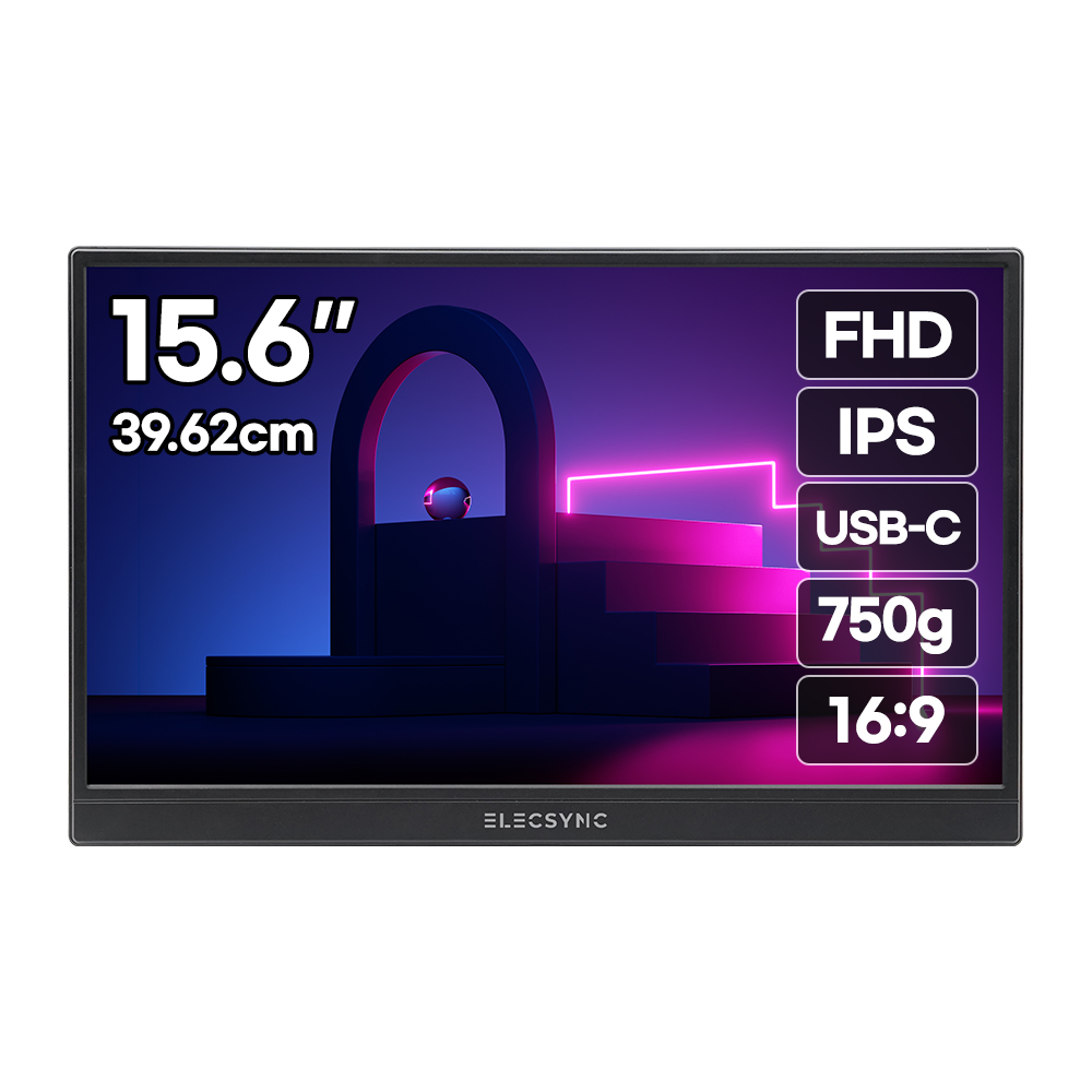 일렉싱크 넥서스 포터블 터치 모니터 FHD 노트북 서브 보조 S15T 38~40cm(15인치), 블랙 - 상품 이미지