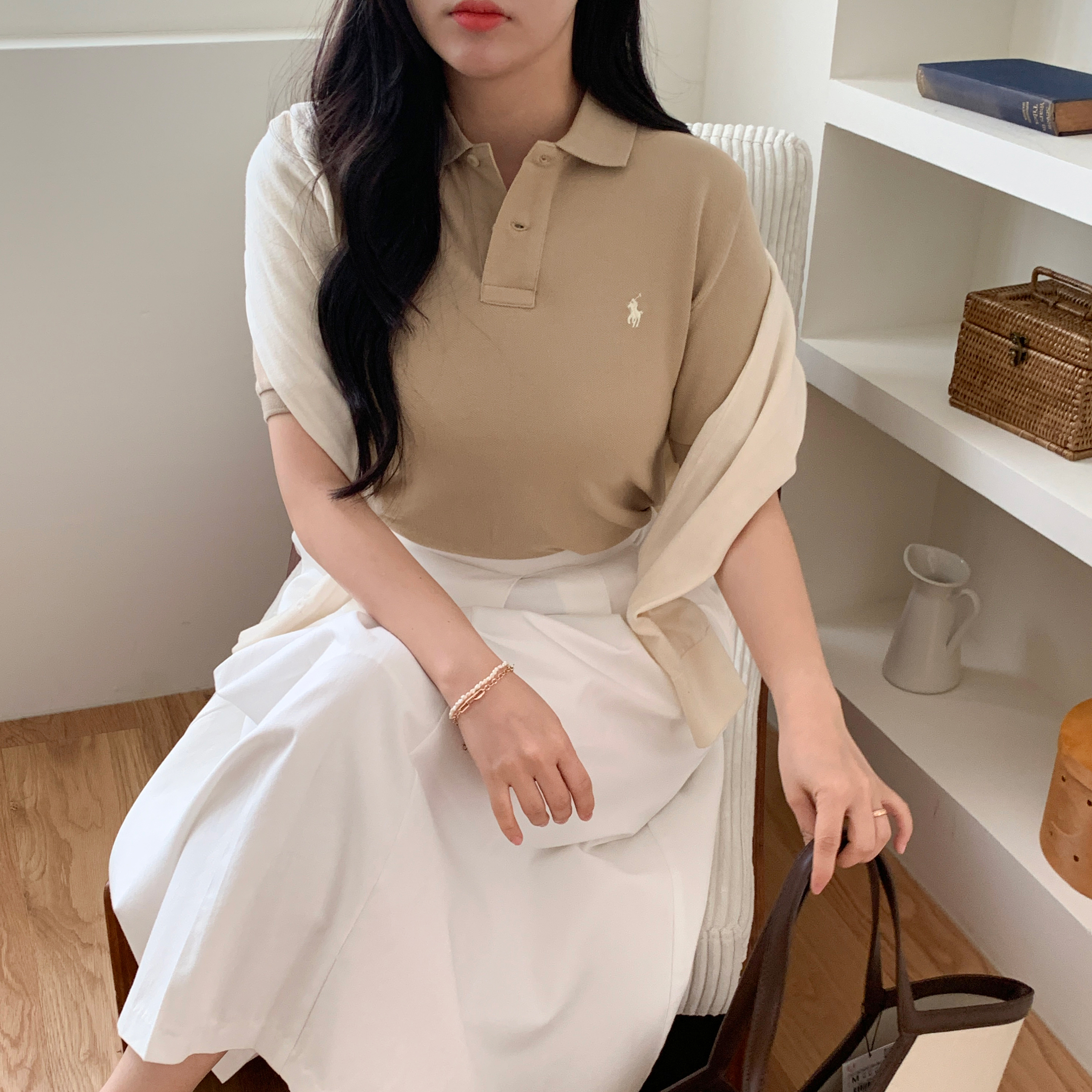 폴로 랄프로렌 여성 카라 티셔츠 보이즈 - 상세 이미지 4