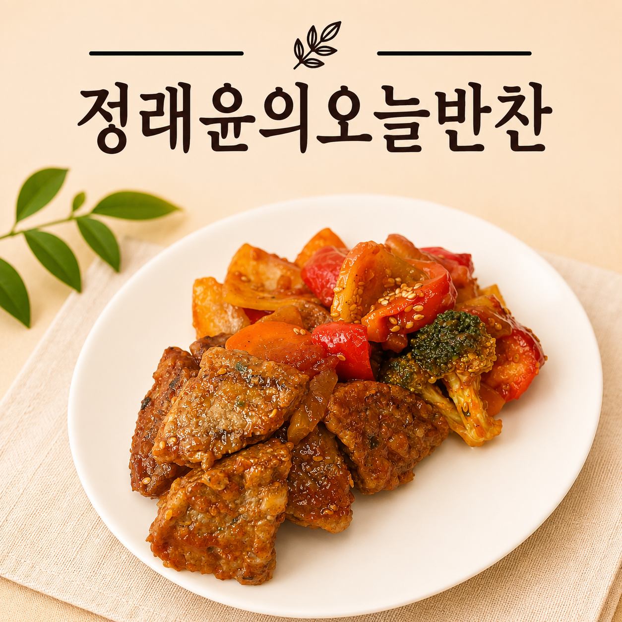 일주일반찬 대용량 토마토떡갈비야채볶음 660g 가정식반찬 - 상품 이미지