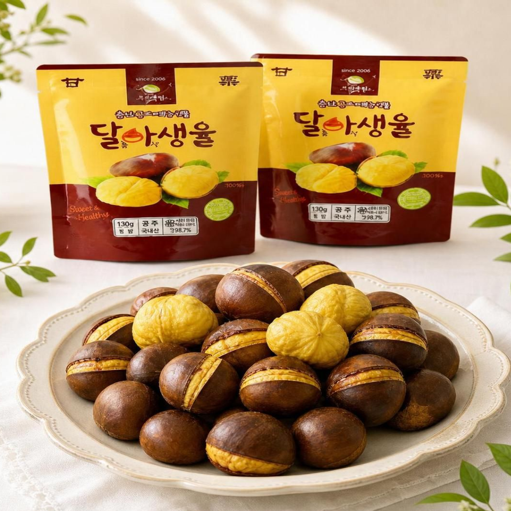 e키즈약밤 달콤아삭 칼집 햇 약단밤 생밤 생율밤 - 상품 이미지