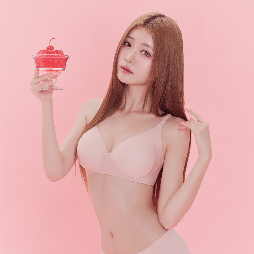크라시앙 3cm 젤리 볼륨브라 노와이어 심리스 가슴골 볼륨업 여성속옷 브래지어 뽕브라 - 상품 이미지