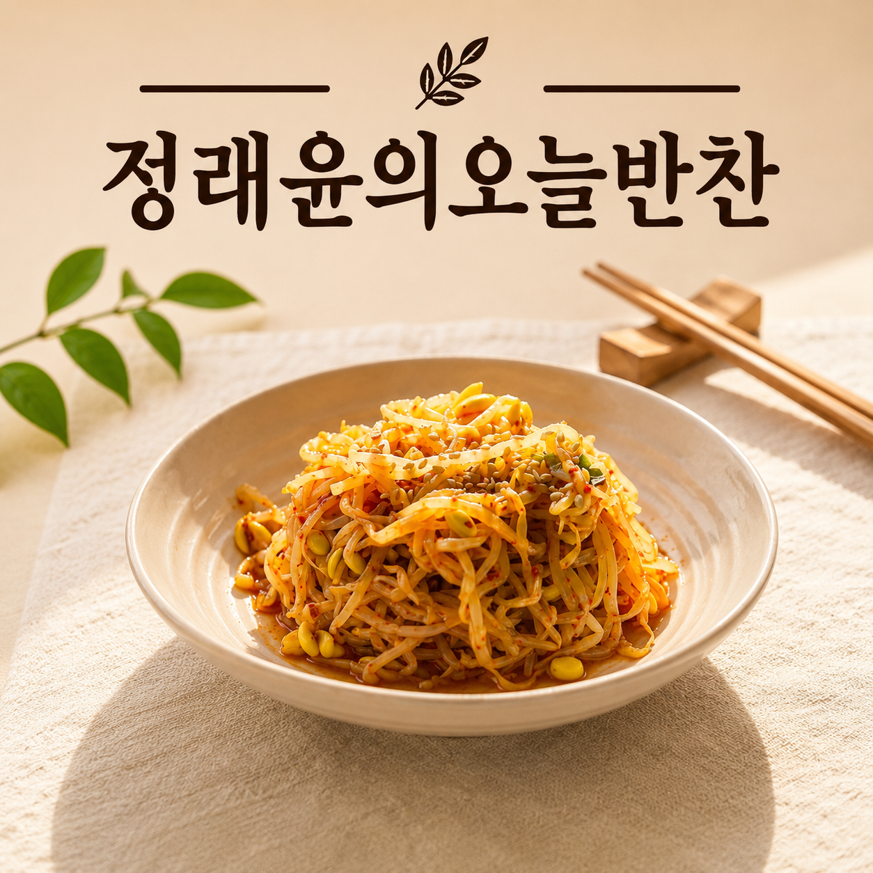 일주일반찬 대용량 콩나물무침 450g 가정식 수제 나물반찬 - 상품 이미지