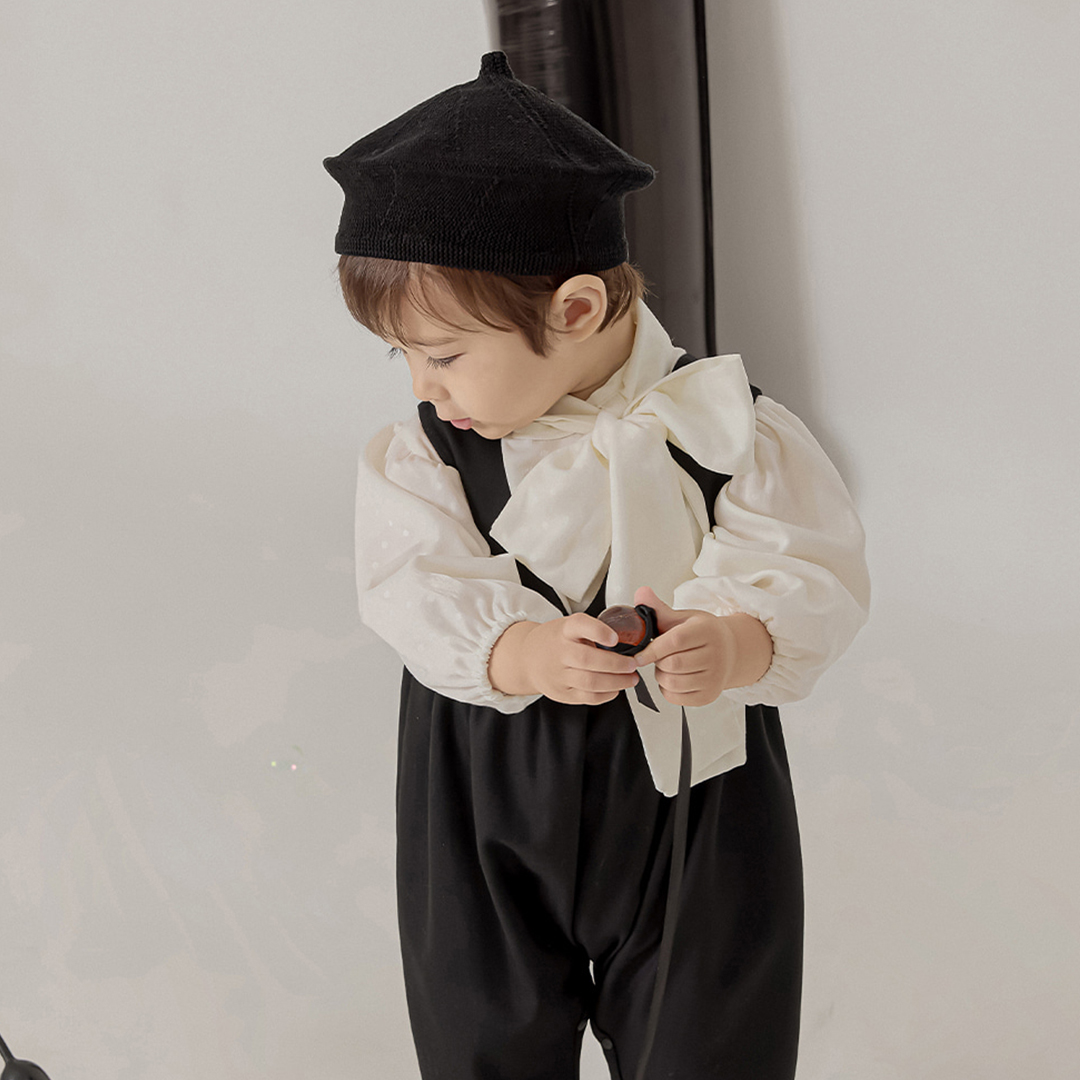 돌잔치 촬영의상 하객룩 모스 멜빵 팬츠 블랙 이미지 7