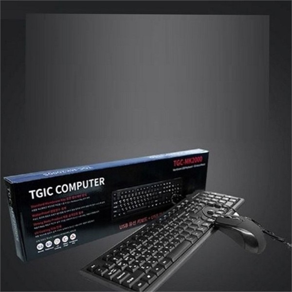 사무용 유선 키보드 마우스 인체공학 usb 유선 키보드 마우스 컴퓨터 - 상품 이미지