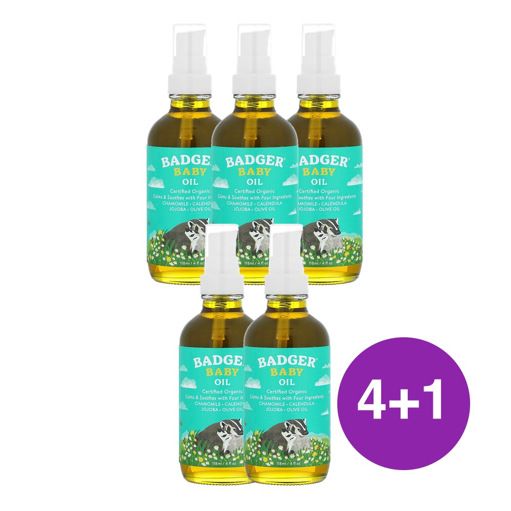 Badger 베이비 오일 118ml, 5개