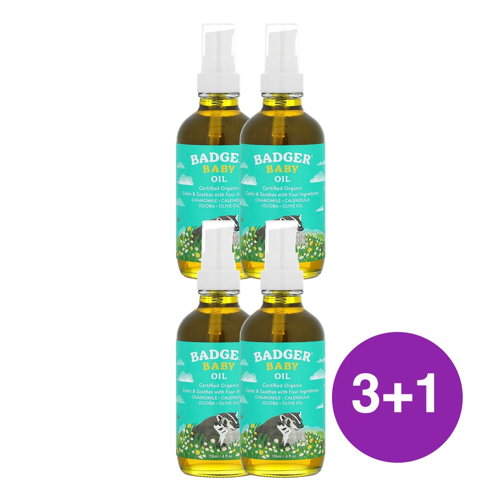 Badger 베이비 오일 118ml, 4개