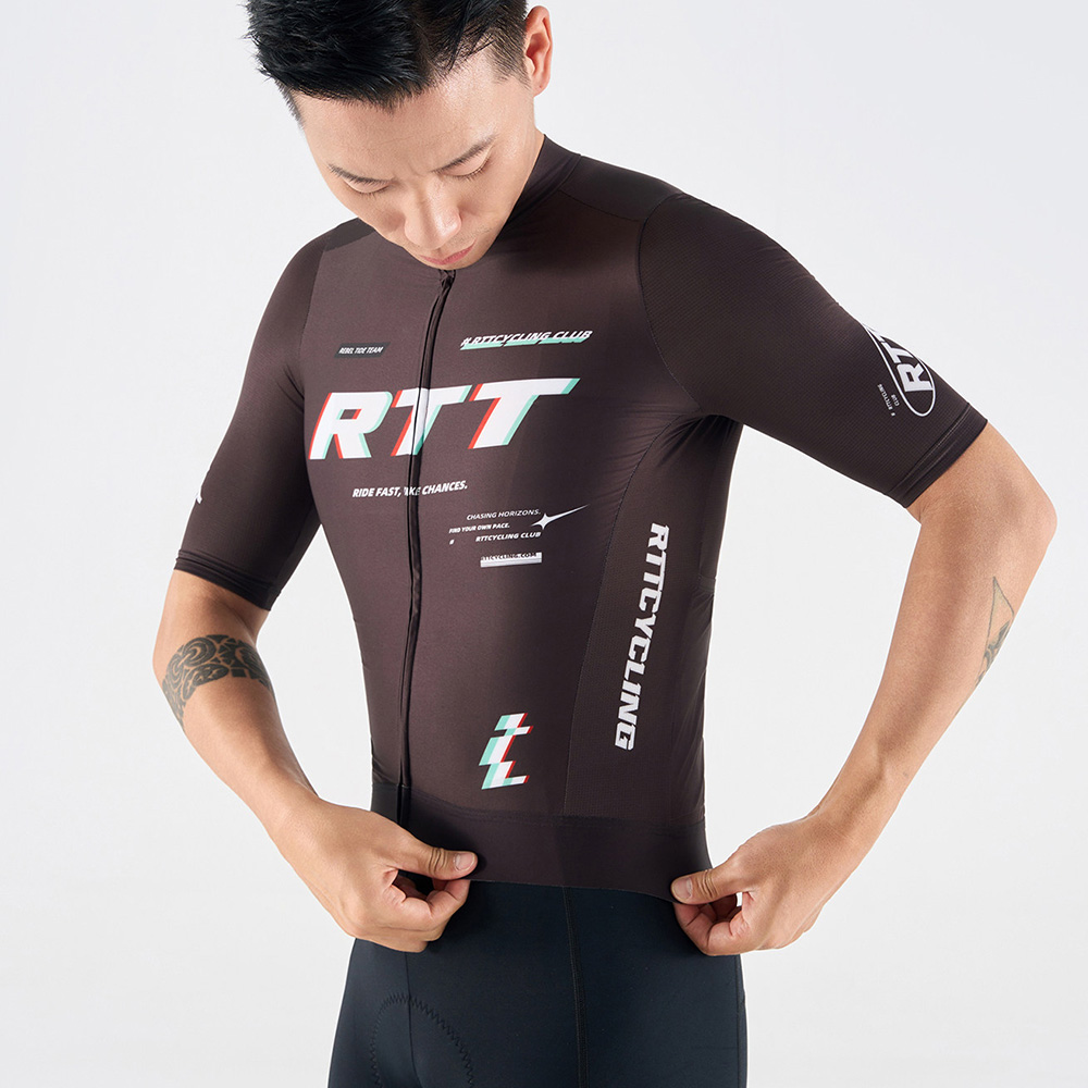 RTT 알티티 자전거 반팔 져지 라이딩 사이클 저지 자전거복 SS31(남녀공용 브라운) 이미지 8