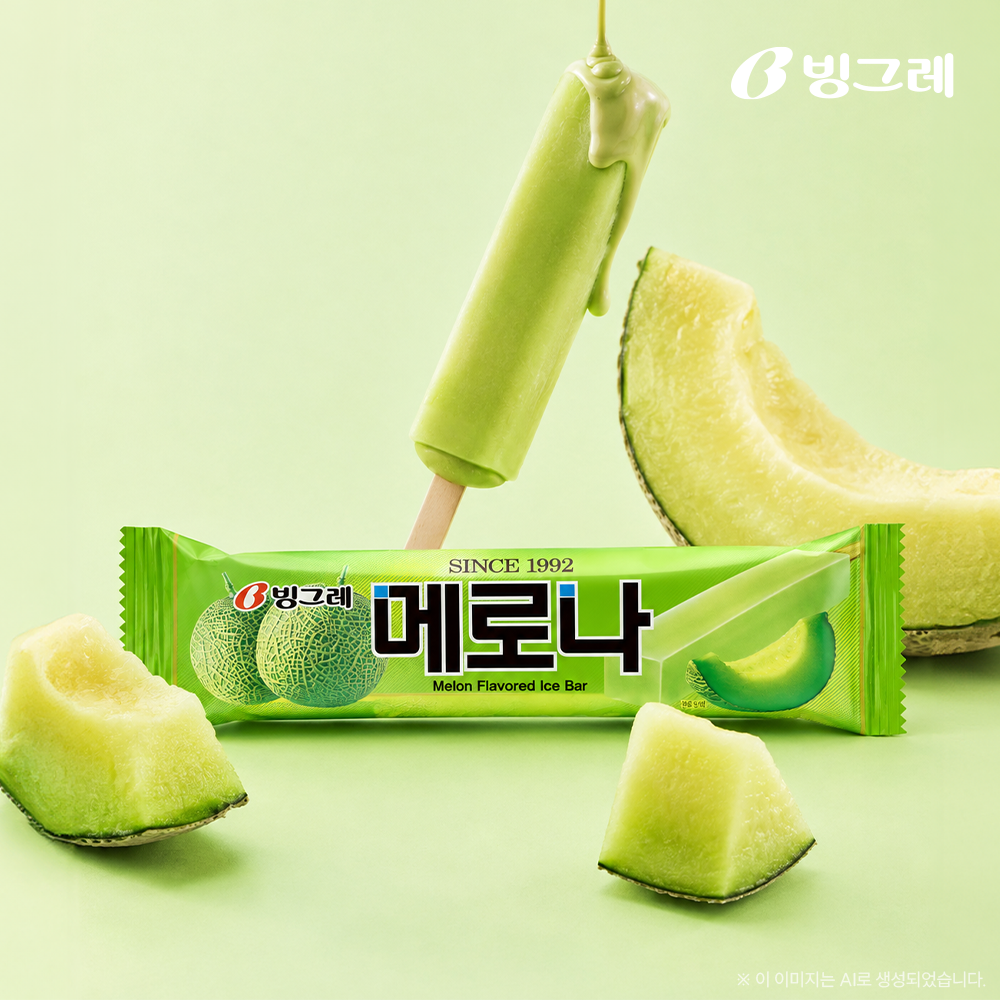 빙그레 메로나 아이스크림 멜론, 75ml, 24개 - 상품 이미지