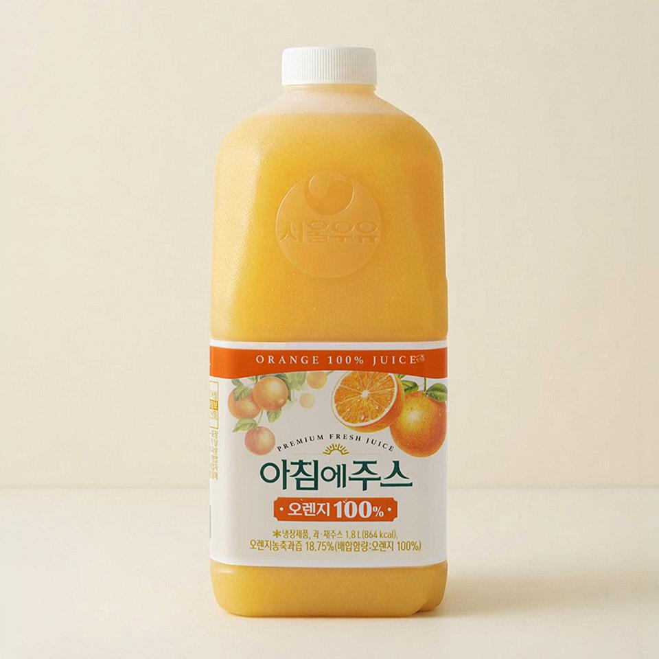 메가마트 서울우유 아침에주스 오렌지 1.8L - 상품 이미지