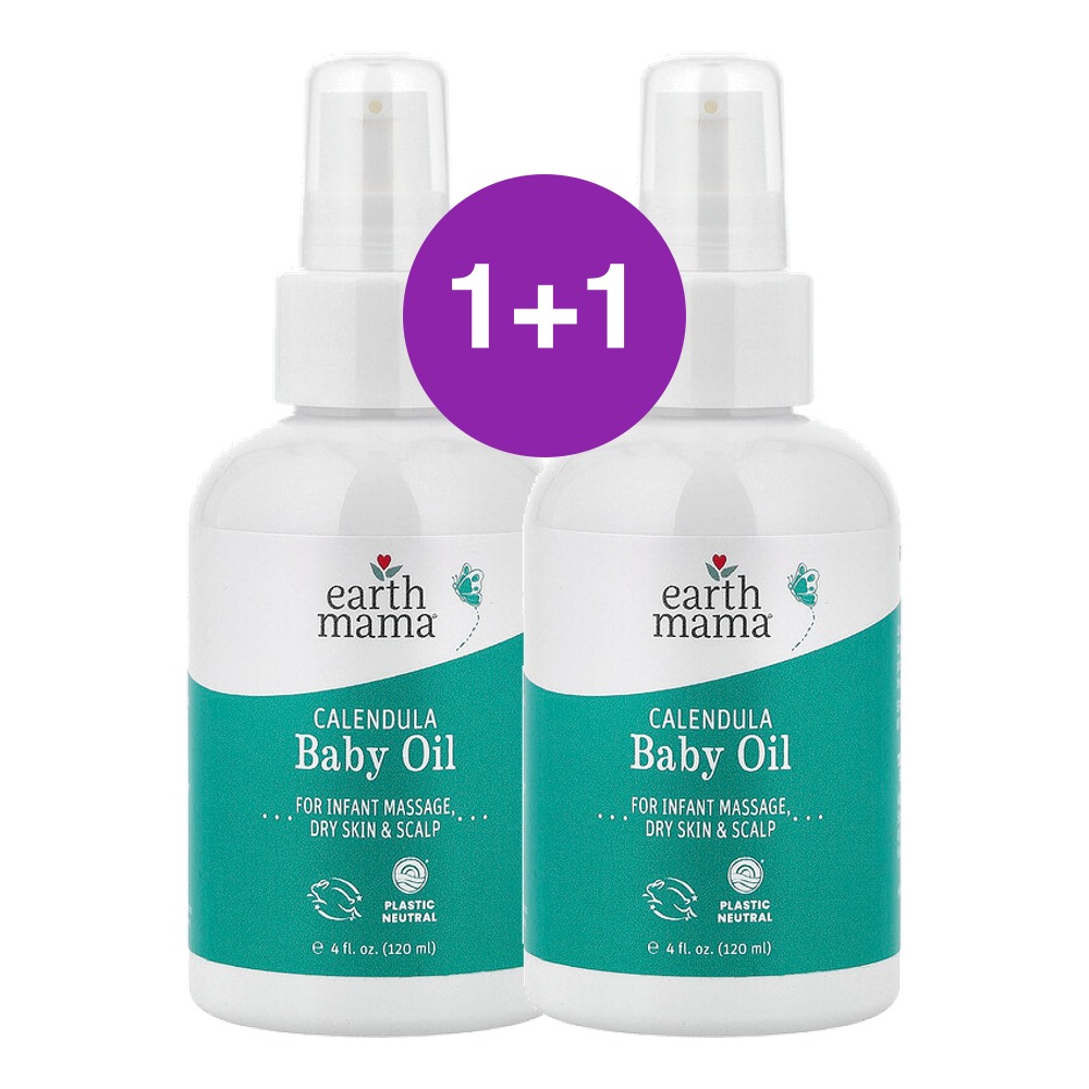 Earth Mama 카렌듈라 베이비 오일 120ml, 2개