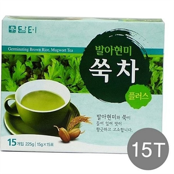 따뜻한 발아현미 쑥차 15T 시원한 발아현미 티백 음료 건강 대용 - 상세 이미지 2