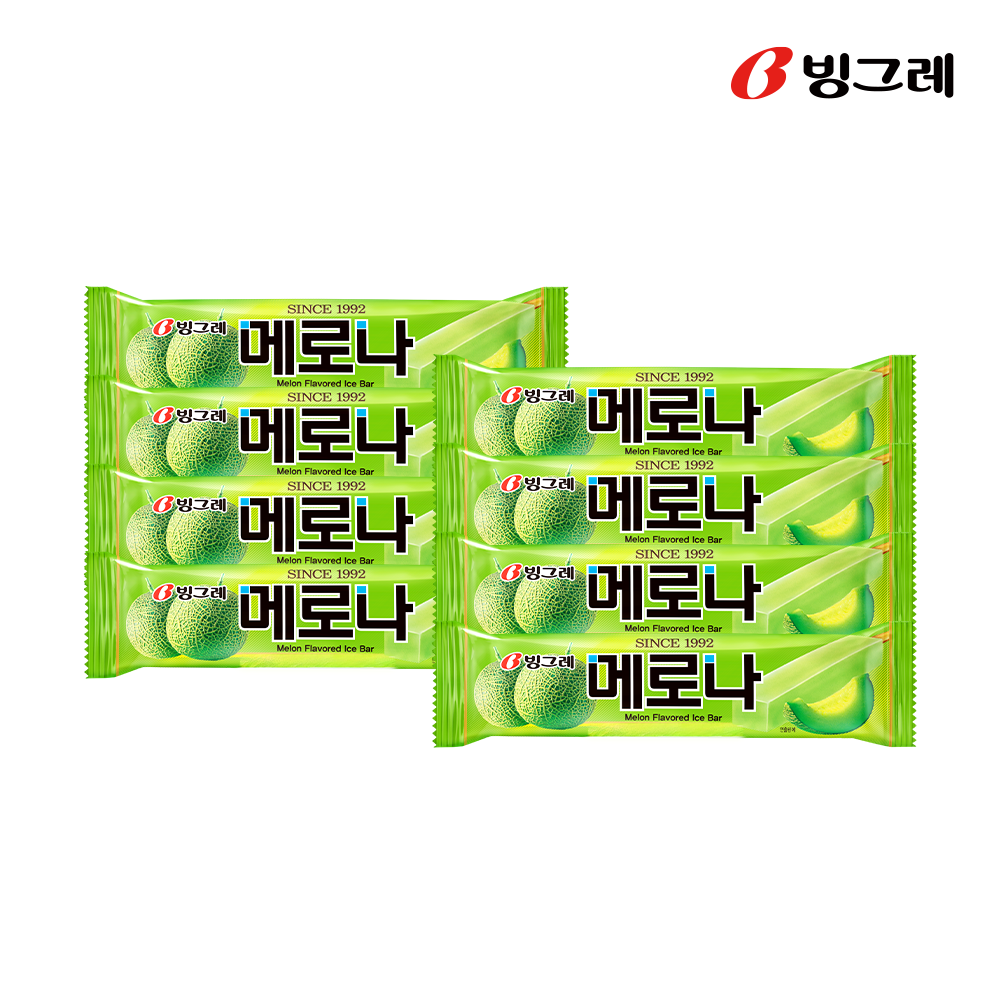 빙그레 메로나 아이스크림 멜론, 75ml, 8개 - 상품 이미지