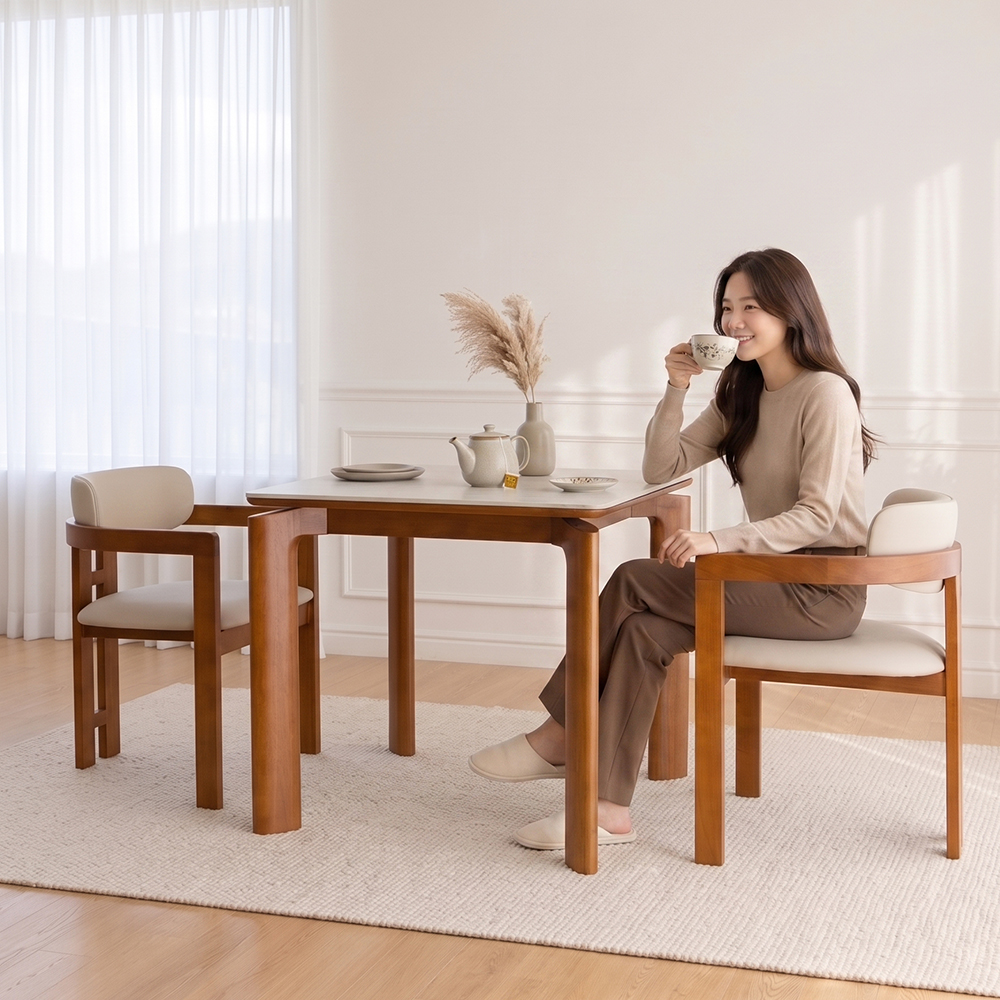 헤닝 에포크 세라믹식탁 원목 식탁 테이블 800mm, 아쿠틱스 이미지 6